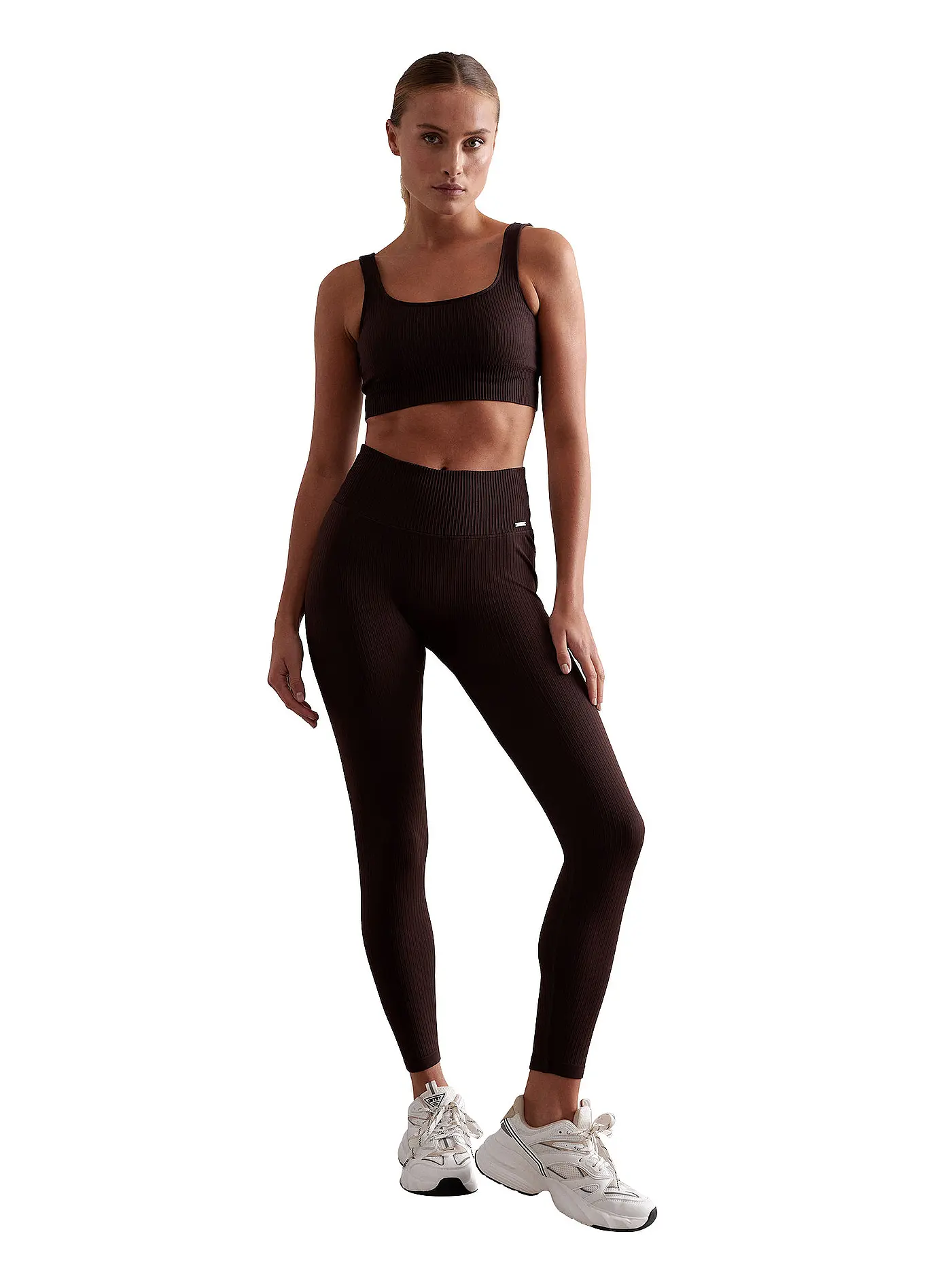 AIM'N | Damen Tight Ripped Seamless | braun